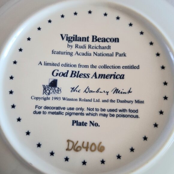 1993 The Danbury Mint "Vigilant Beacon" Plate - Picture 7 of 10